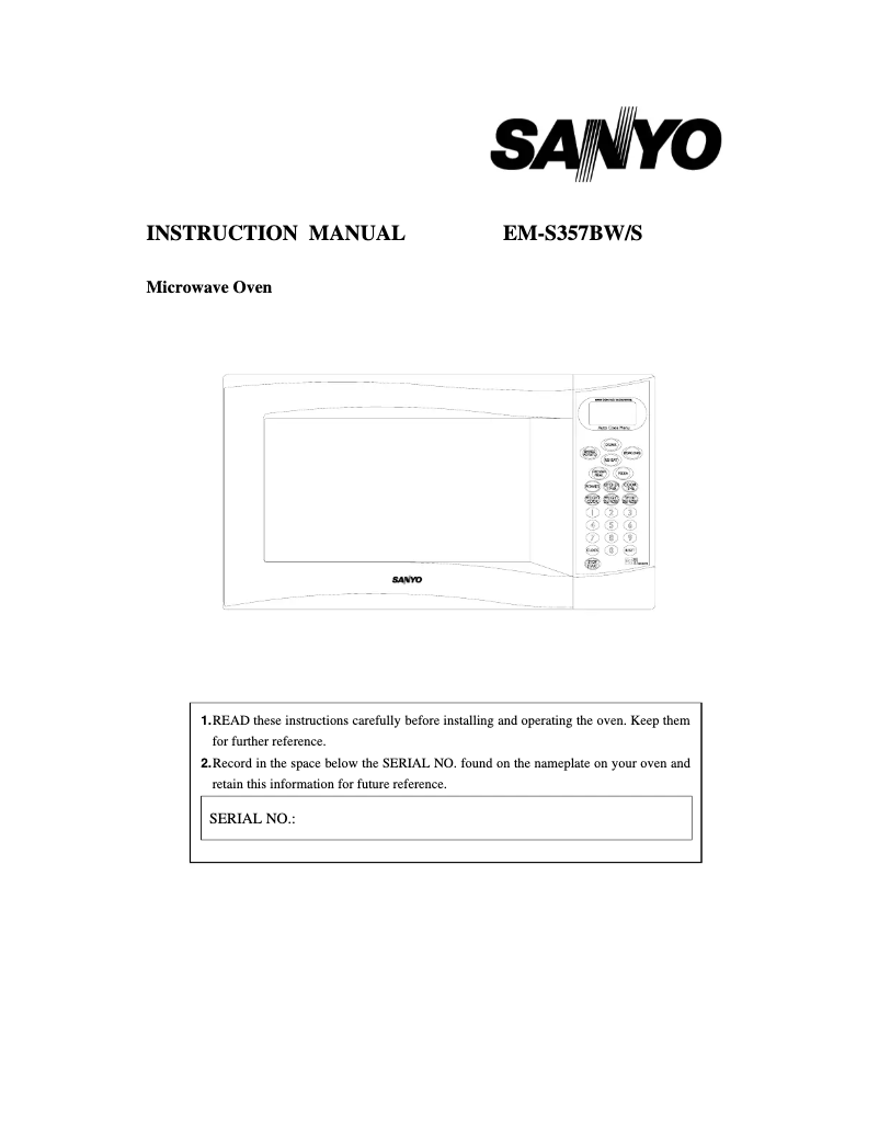 Imagen de la primera página del manual del dispositivo EM-S357BW