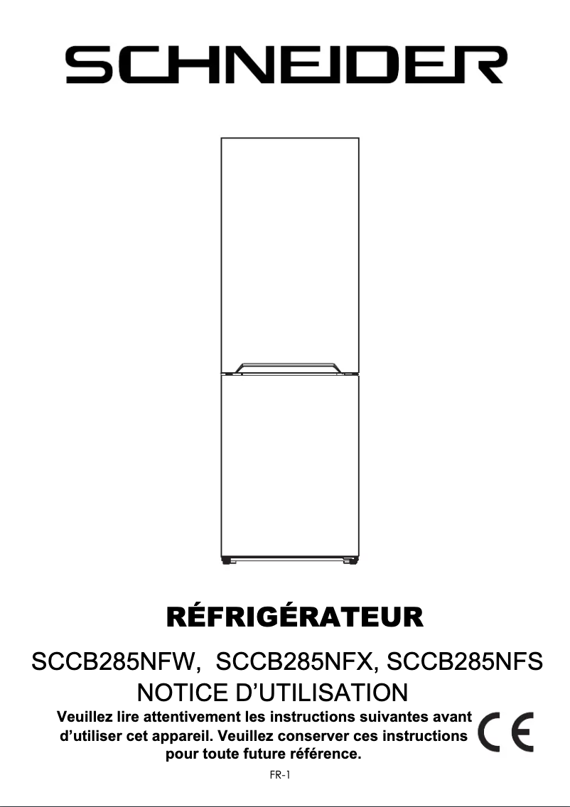 Página 1 del manual Manual de instrucciones Schneider SCCB285NFW
