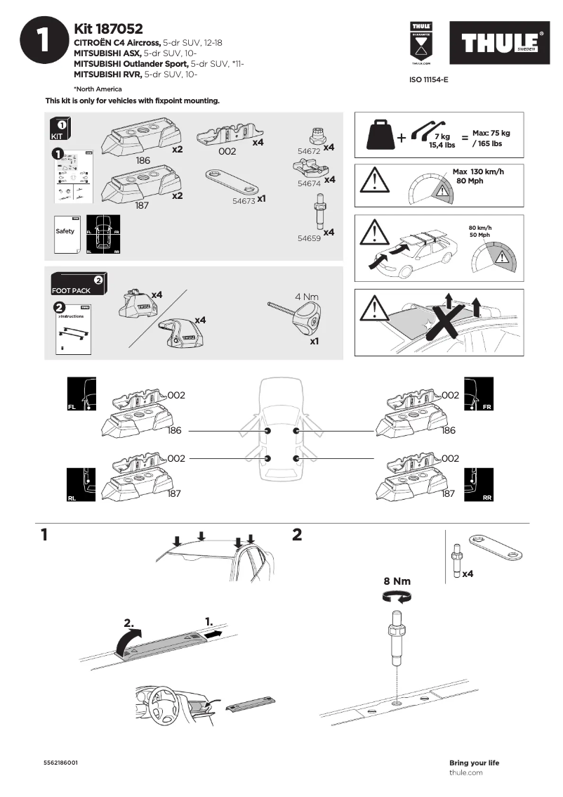 Imagen de la primera página del manual del dispositivo Kit 187052