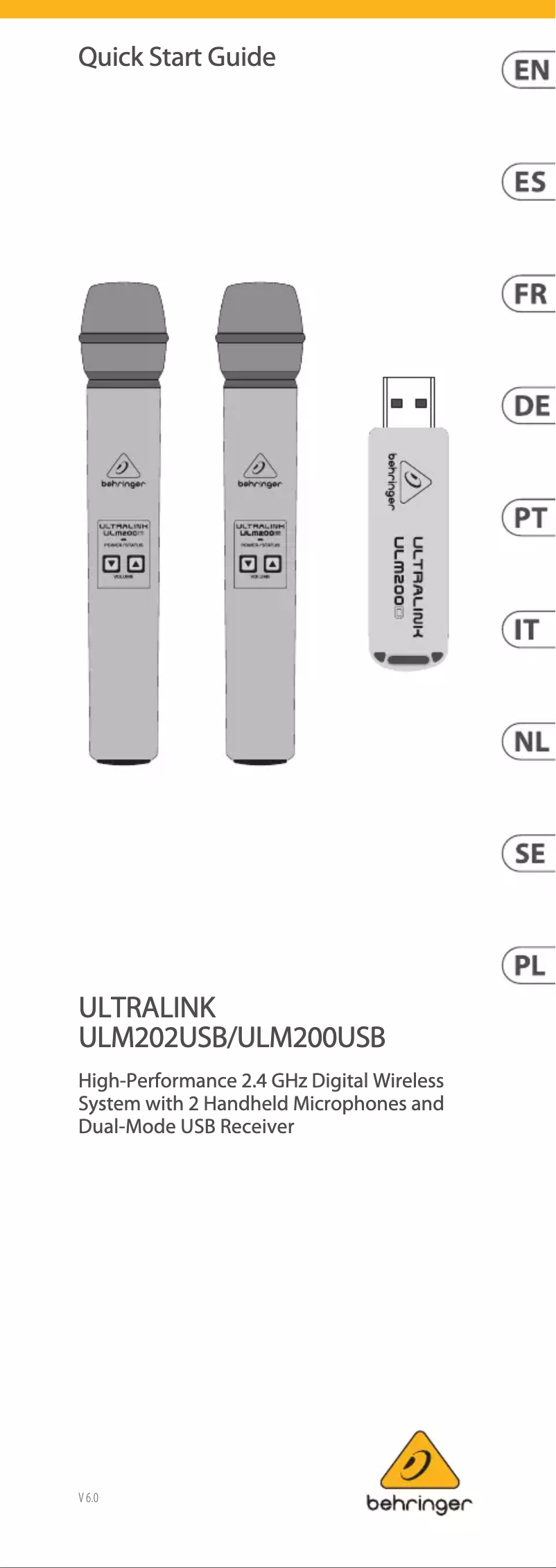 Página 1 del manual Manual de usuario Behringer Ultralink ULM200USB