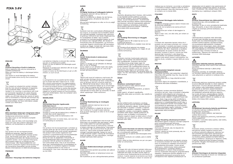 Página 1 del manual Manual de usuario Ikea FIXA 903.175.80