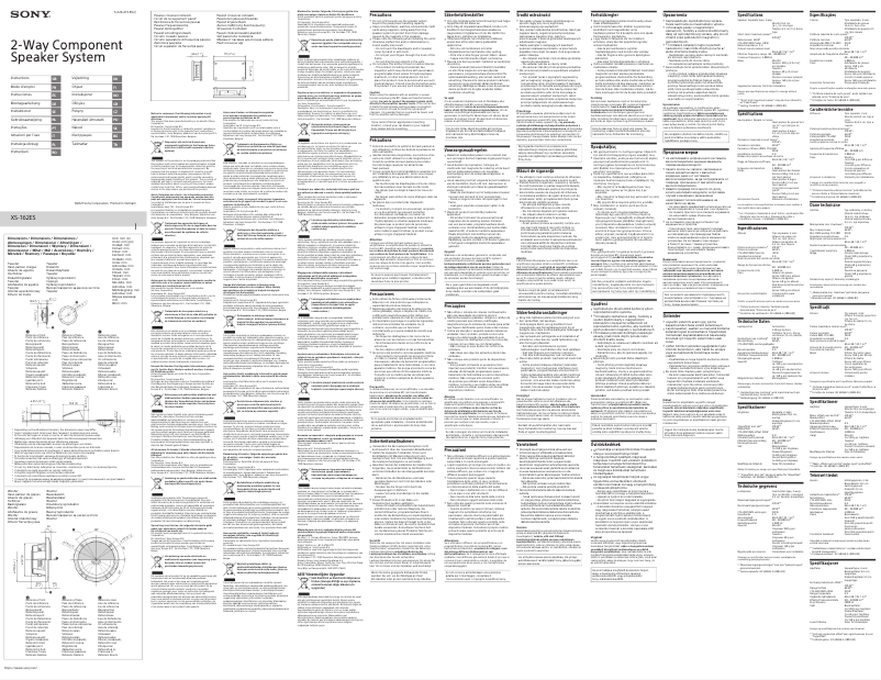 Imagen de la primera página del manual del dispositivo XS-162ES