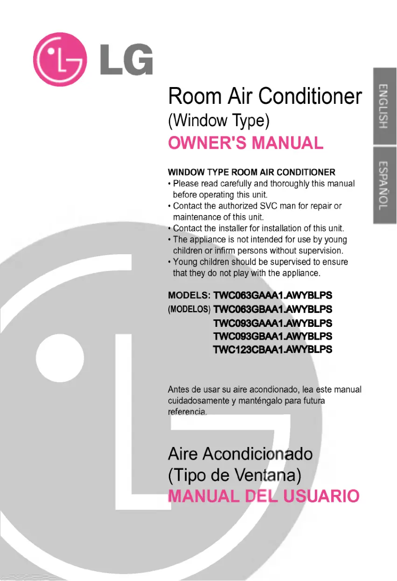 Imagen de la primera página del manual del dispositivo TWC093GAAA1