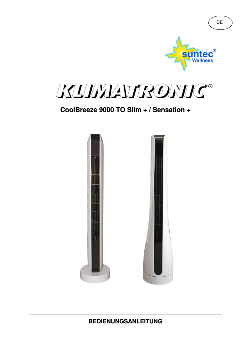 Imagen de la primera página del manual del dispositivo Cool Breeze 9.000 TO Sensation+