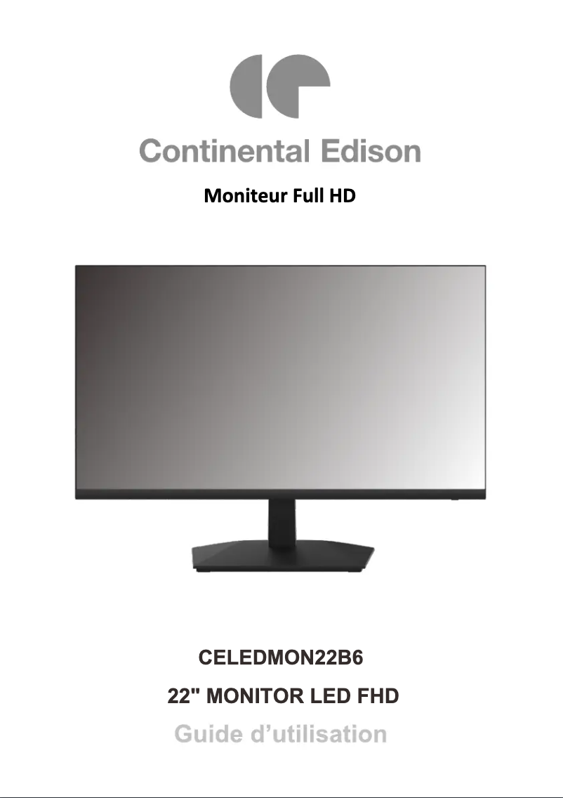 Página 1 del manual Manual de usuario Continental Edison CELEDMON22B6