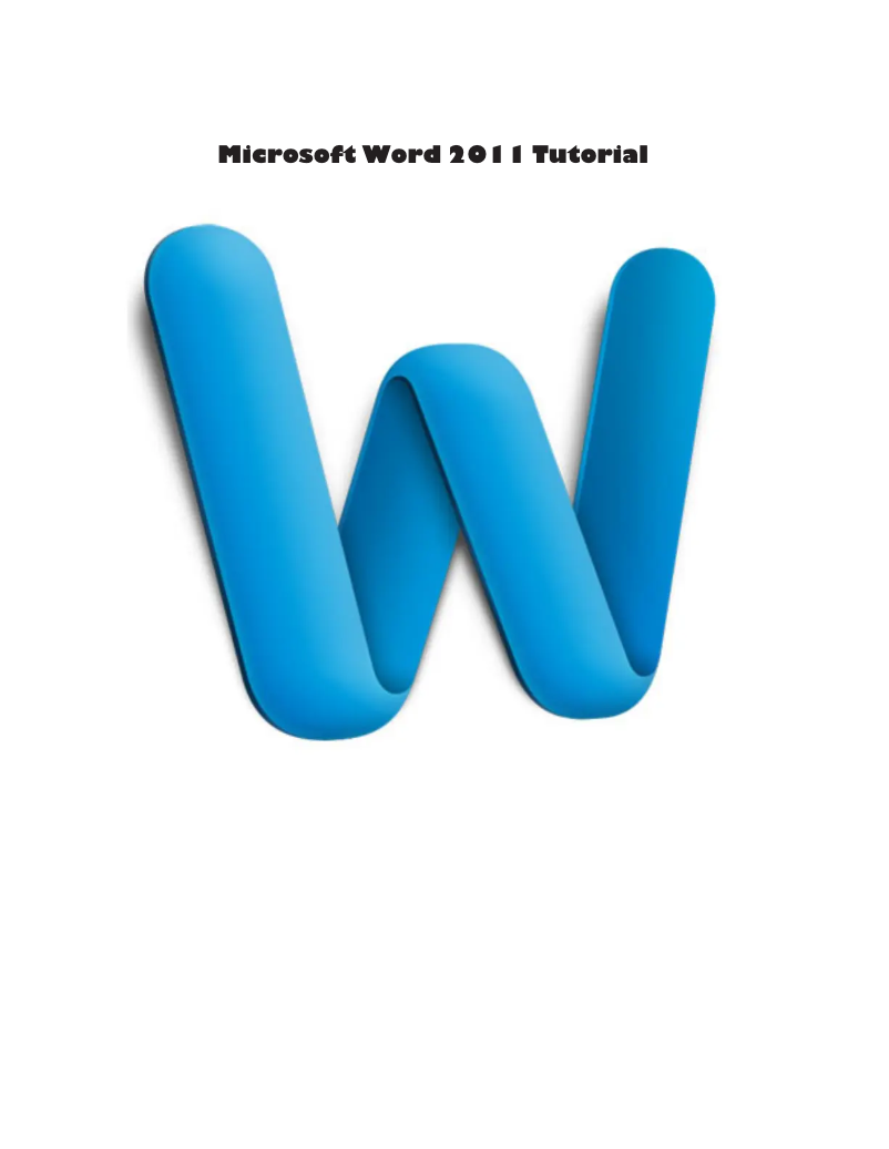 Imagen de la primera página del manual del dispositivo Word 2011