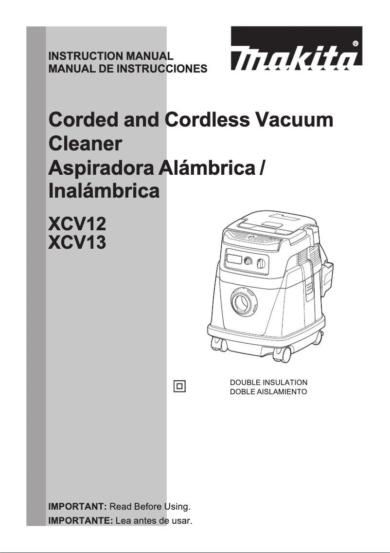 Imagen de la primera página del manual del dispositivo XCV13Z