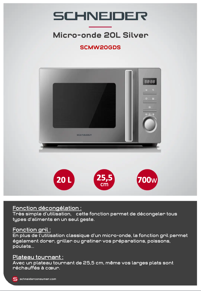 Página 1 del manual Ficha técnica Schneider SCMW20GDS