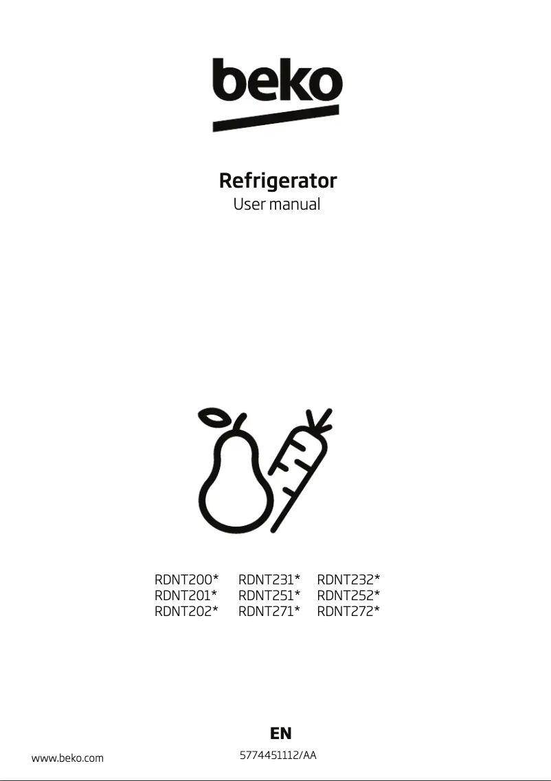 Página 1 del manual Manual de usuario Beko RDNT231I50S KE