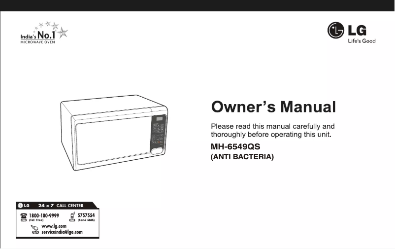 Imagen de la primera página del manual del dispositivo MH-6549QS