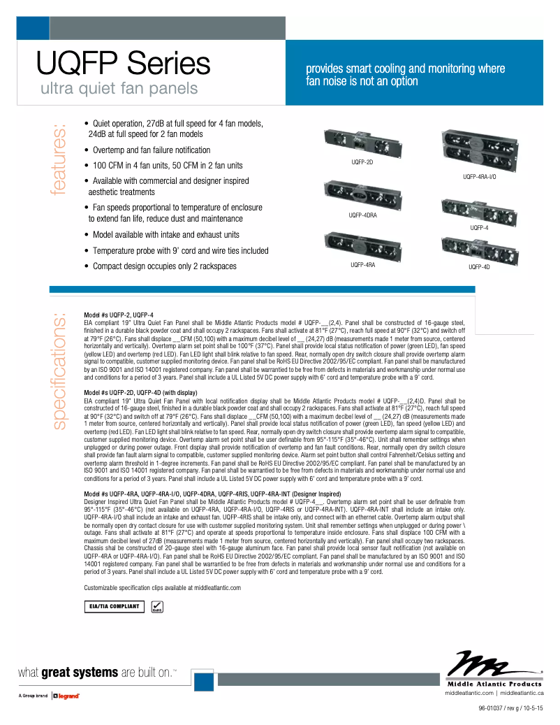 Imagen de la primera página del manual del dispositivo IUQFP-4DRA