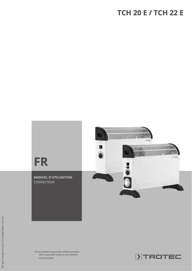 Página 1 del manual Manual de usuario Trotec TCH 22 E