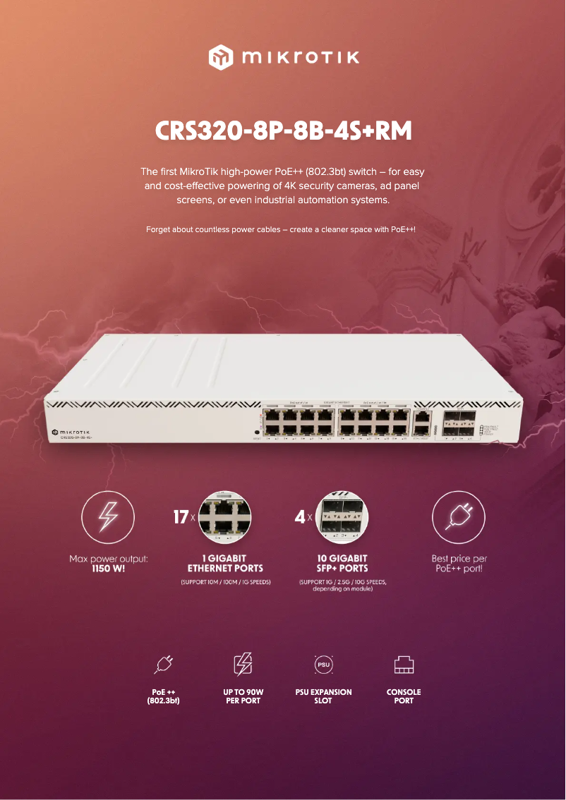 Imagen de la primera página del manual del dispositivo CRS320-8P-8B-4S