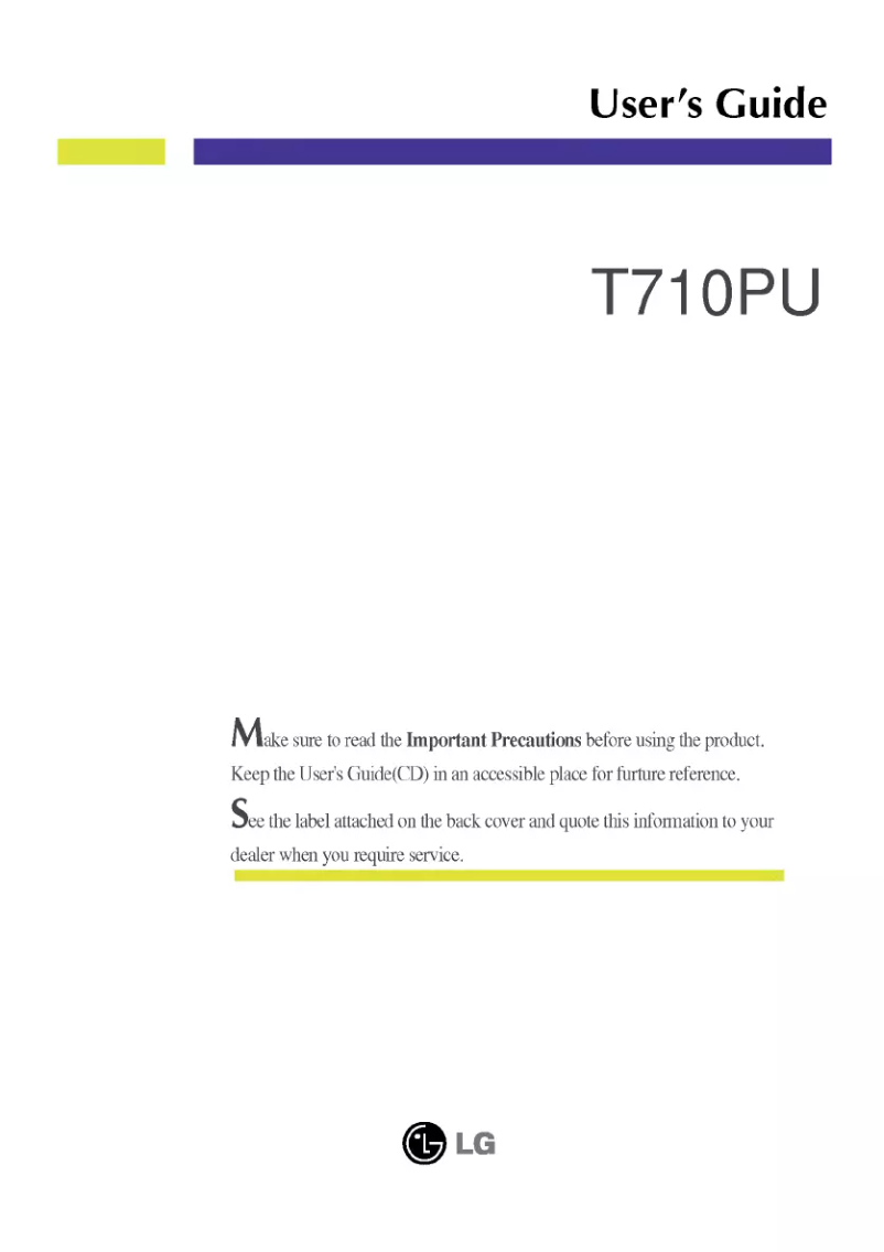 Imagen de la primera página del manual del dispositivo T710PU