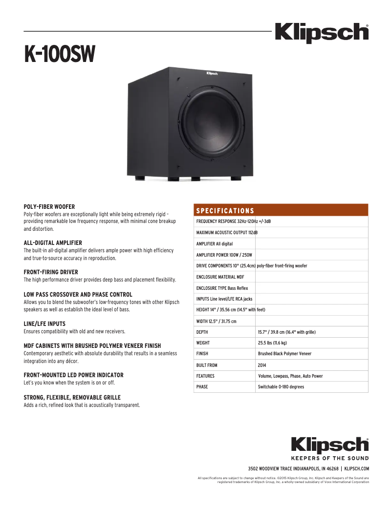 Imagen de la primera página del manual del dispositivo K-100SW