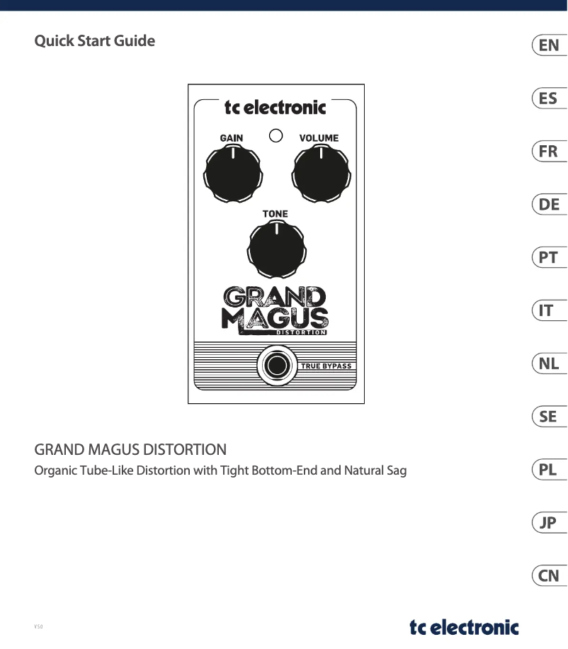 Página 1 del manual Guía de inicio rápido TC Electronic Grand Magus Distortion