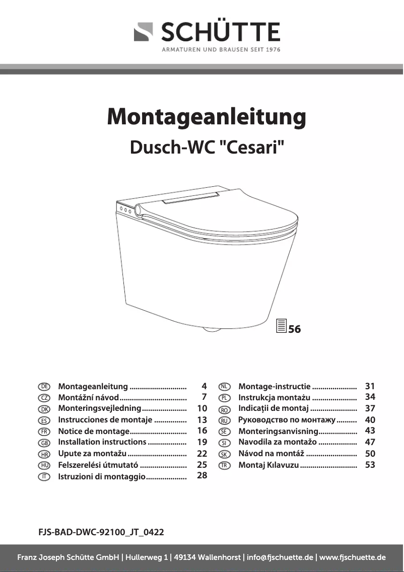 Imagen de la primera página del manual del dispositivo Cesari