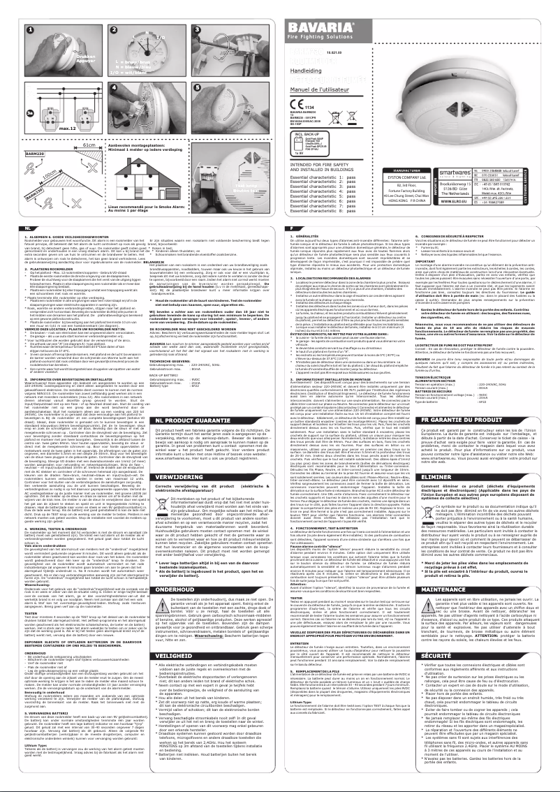 Imagen de la primera página del manual del dispositivo BARM230