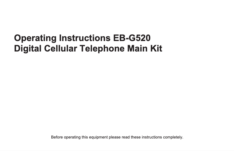 Página 1 del manual Manual de usuario Panasonic EB-GD520