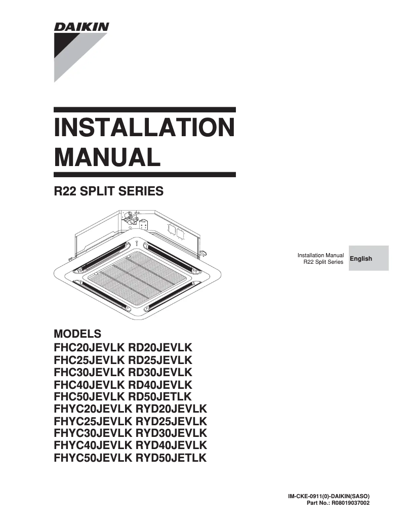 Imagen de la primera página del manual del dispositivo FHC40JEVLK