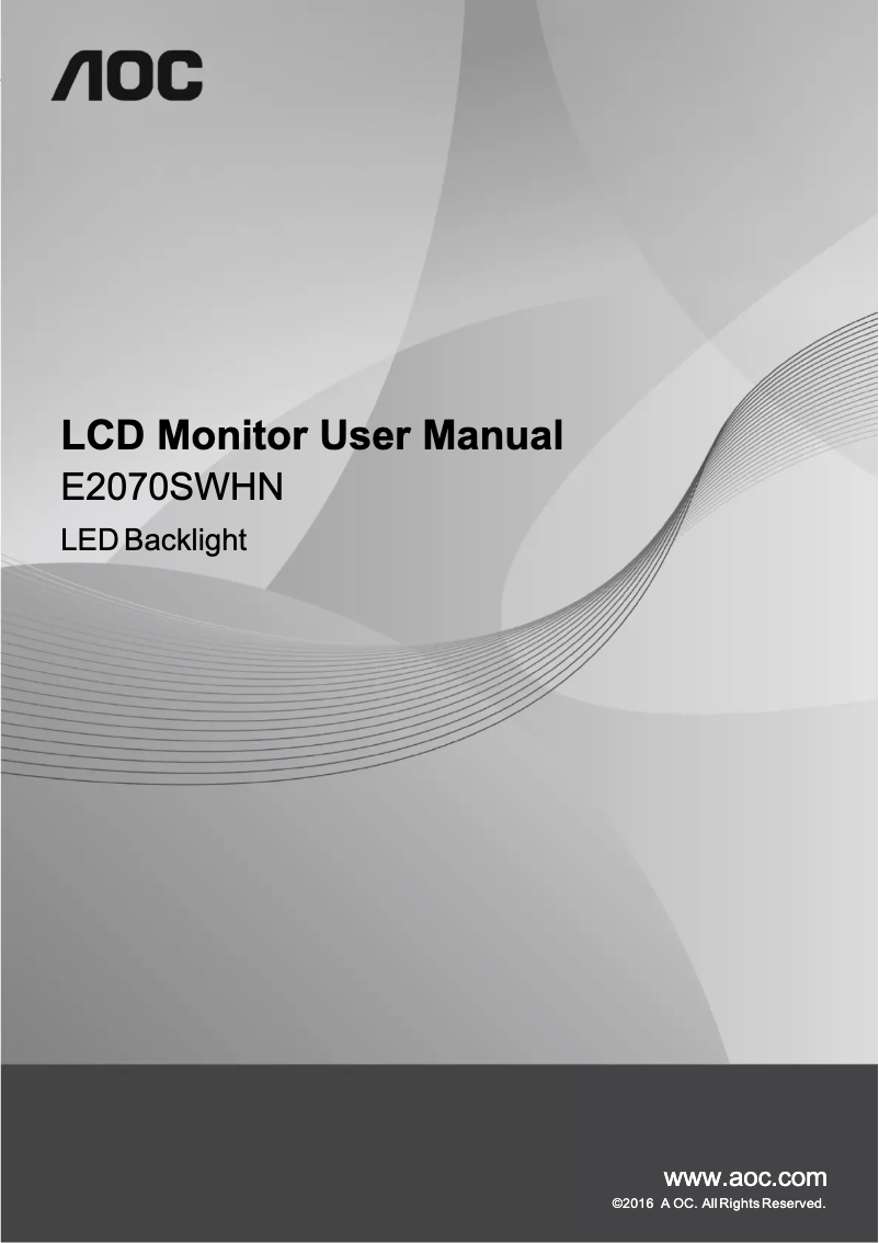 Imagen de la primera página del manual del dispositivo Value-line E2070SWHN