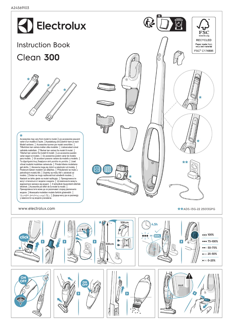 Página 1 del manual Manual de usuario Electrolux Clean 300 ES31CB18SH