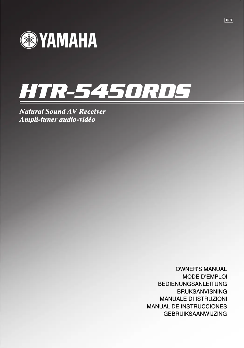 Imagen de la primera página del manual del dispositivo HTR-5450RDS