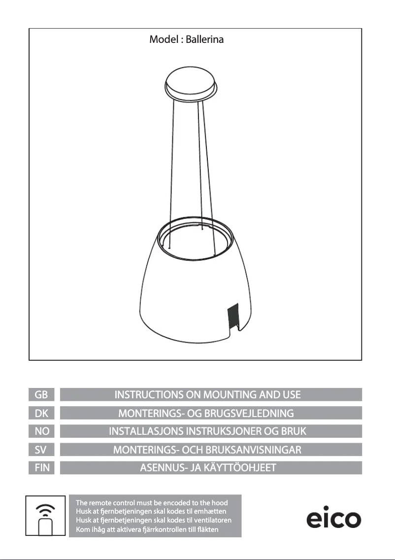 Página 1 del manual Manual de usuario Eico Ballerina W