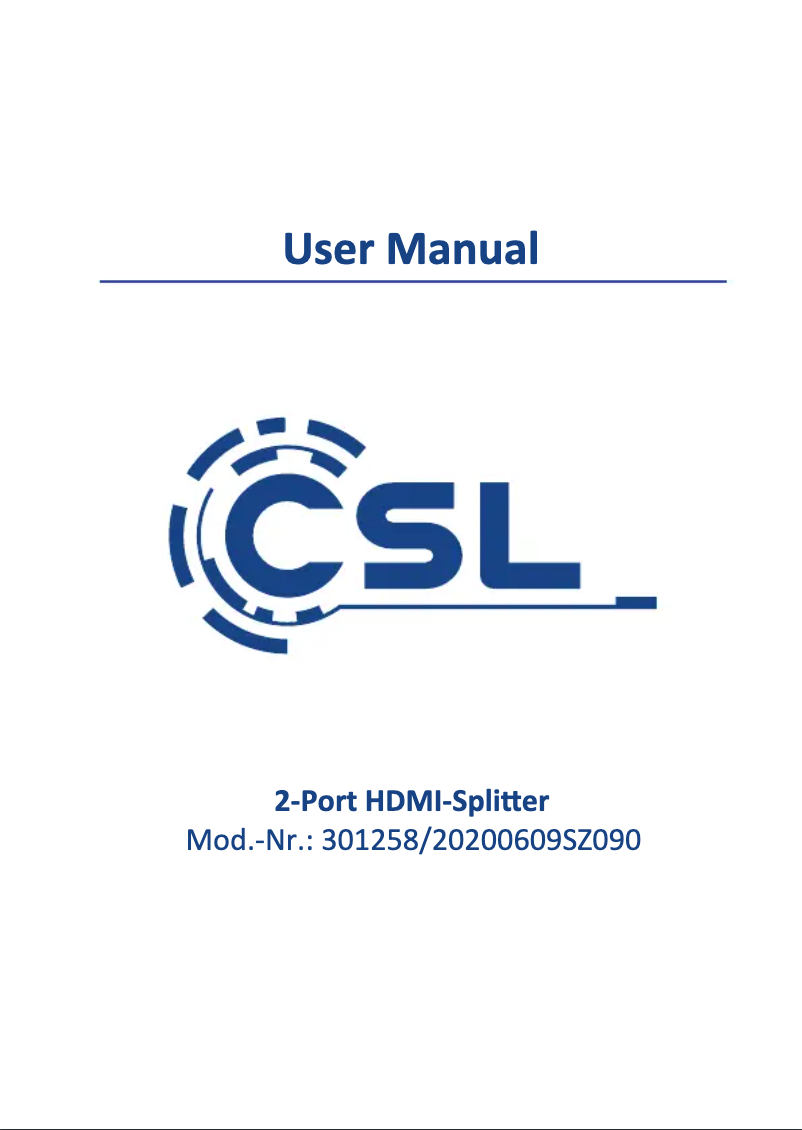 Página 1 del manual Manual de usuario CSL 301258