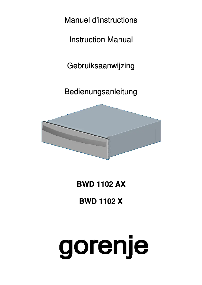 Imagen de la primera página del manual del dispositivo BWD 1102 AX
