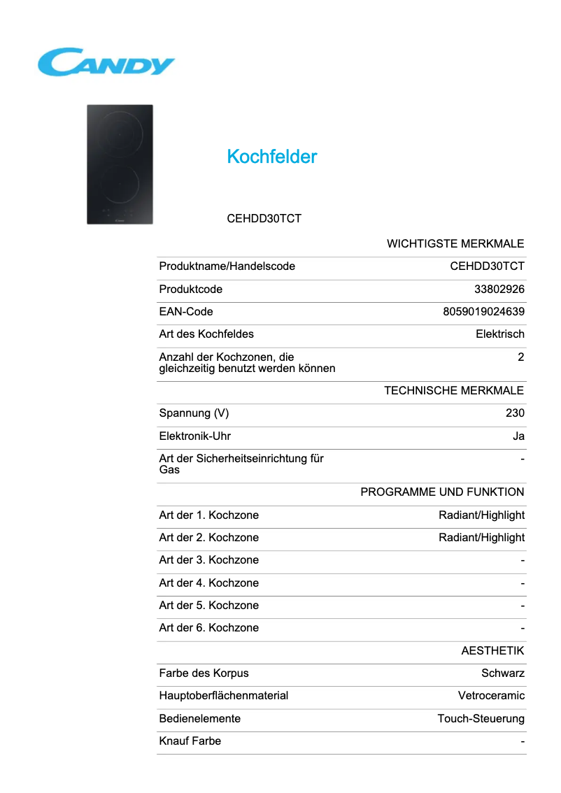 Imagen de la primera página del manual del dispositivo CEHDD30TCT