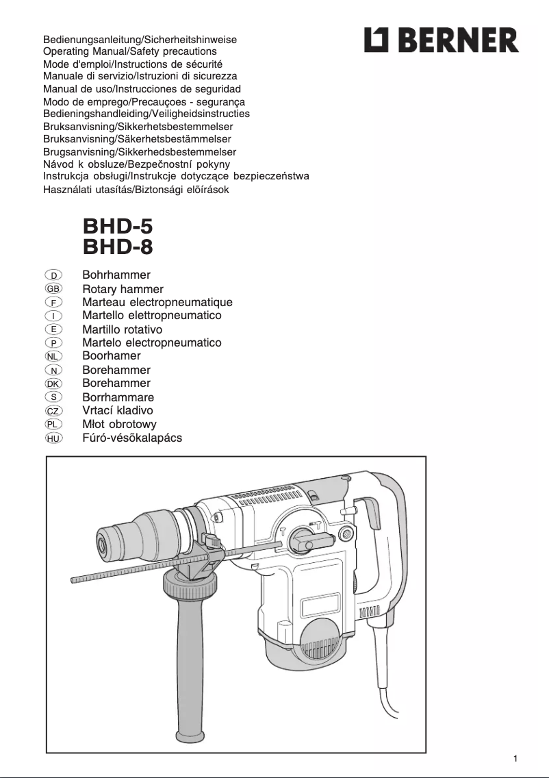 Imagen de la primera página del manual del dispositivo BHD8
