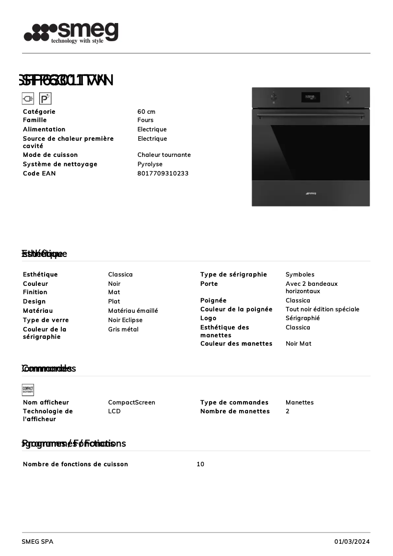 Imagen de la primera página del manual del dispositivo SFP6301TVN
