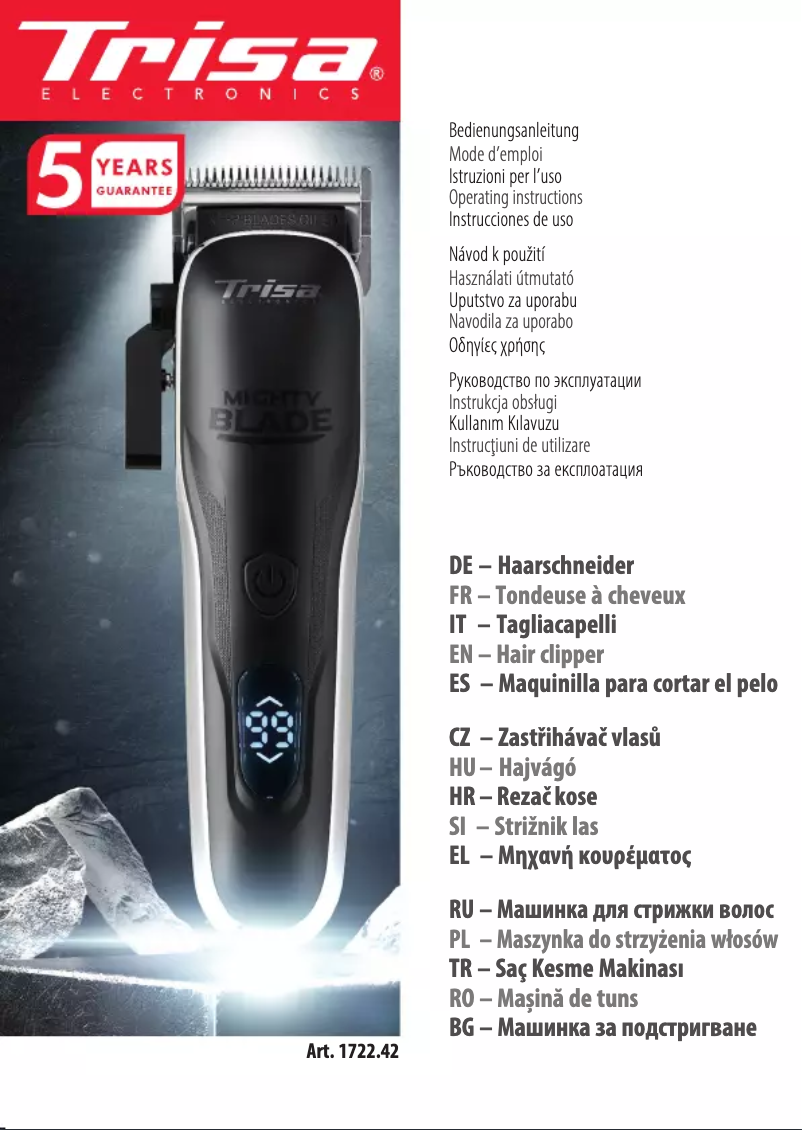 Página 1 del manual Manual de usuario Trisa Mighty Blade 1722.42