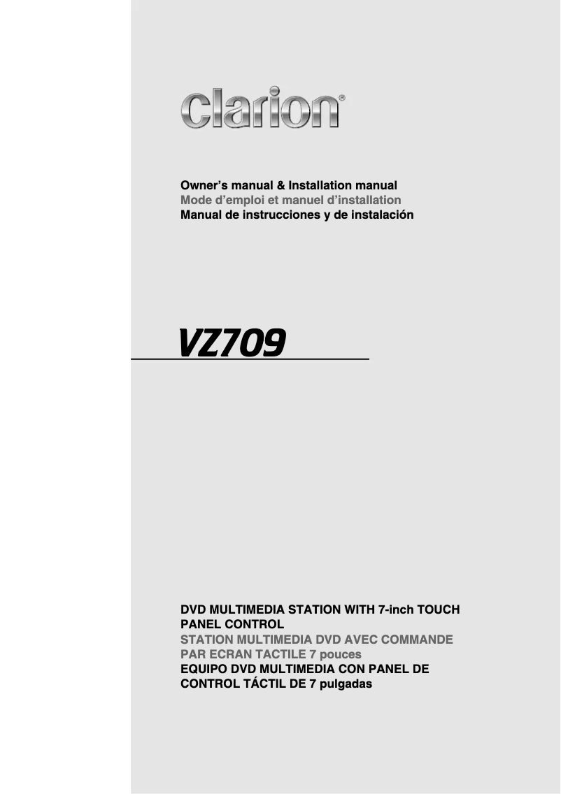 Imagen de la primera página del manual del dispositivo VZ709