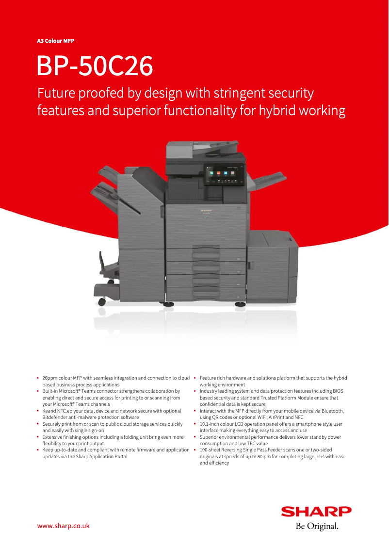 Imagen de la primera página del manual del dispositivo BP-50C26