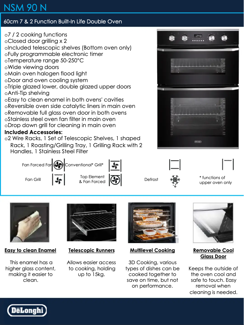 Página 1 del manual Ficha técnica DeLonghi NSM 7D N