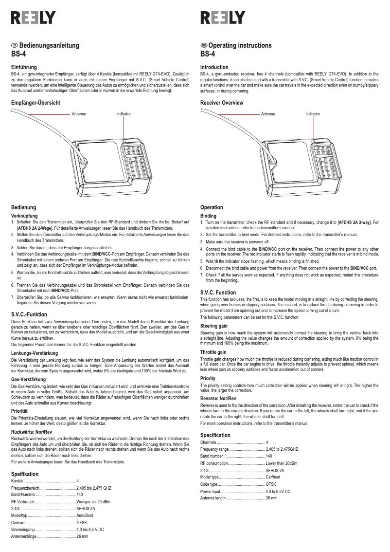 Imagen de la primera página del manual del dispositivo BS-4
