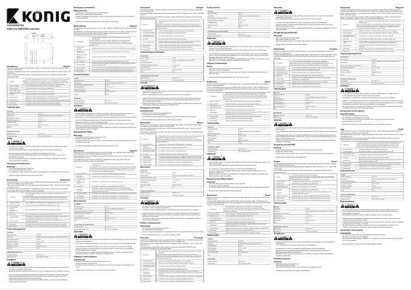 Página 1 del manual Manual de usuario Konig CSU3HDASI100