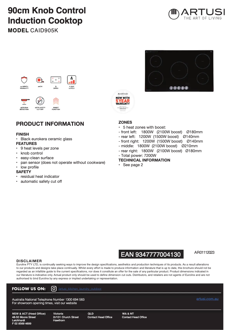 Imagen de la primera página del manual del dispositivo CAID905K