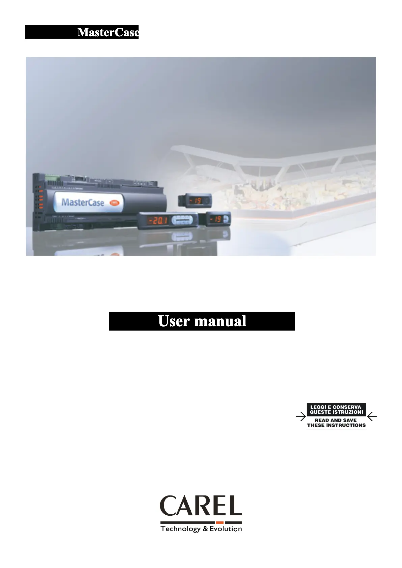 Página 1 del manual Manual de usuario Carel MasterCase