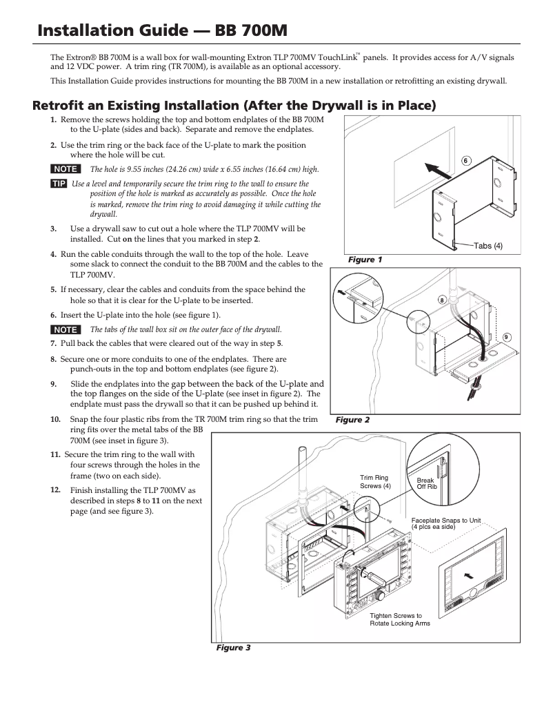 Página 1 del manual Manual de usuario Extron TLP 710TV