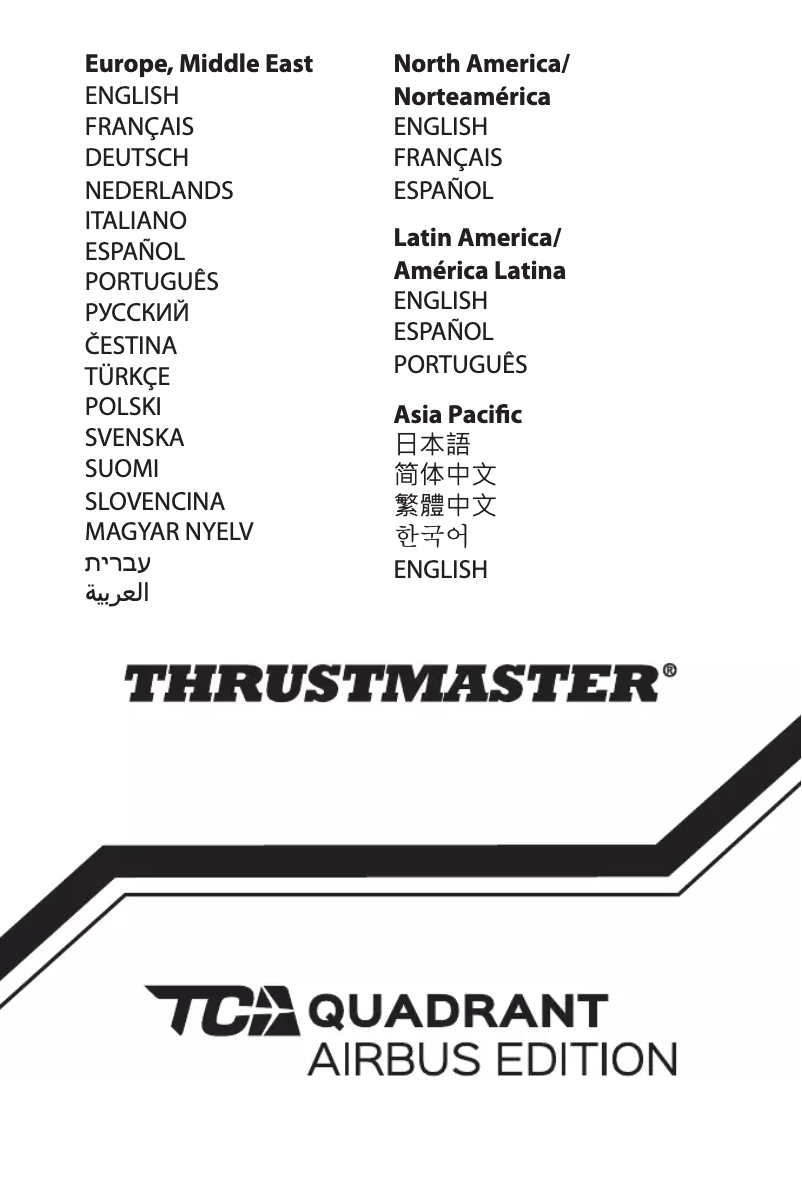 Página nº 1 - Manual de usuario Thrustmaster TCA Quadrant Airbus Edition