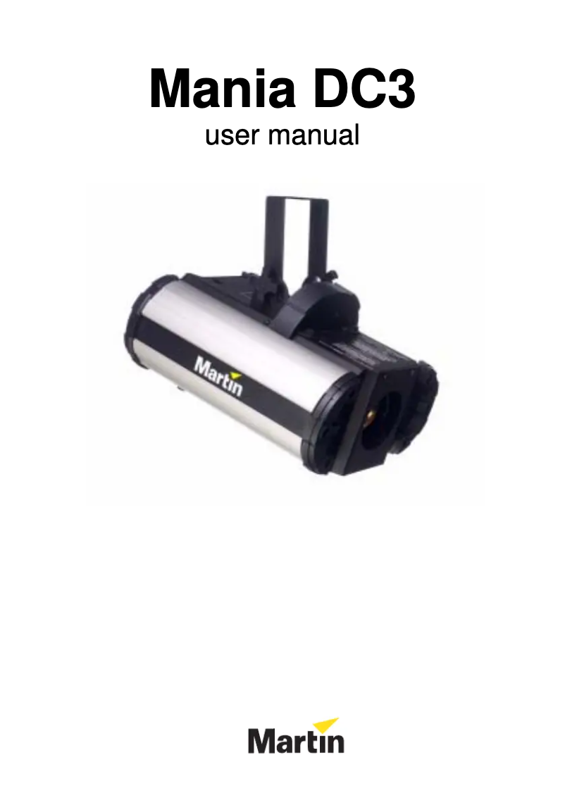 Página 1 del manual Manual de usuario Martin Mania DC3