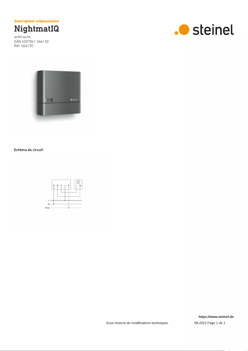 Imagen de la primera página del manual del dispositivo NightmatIQ
