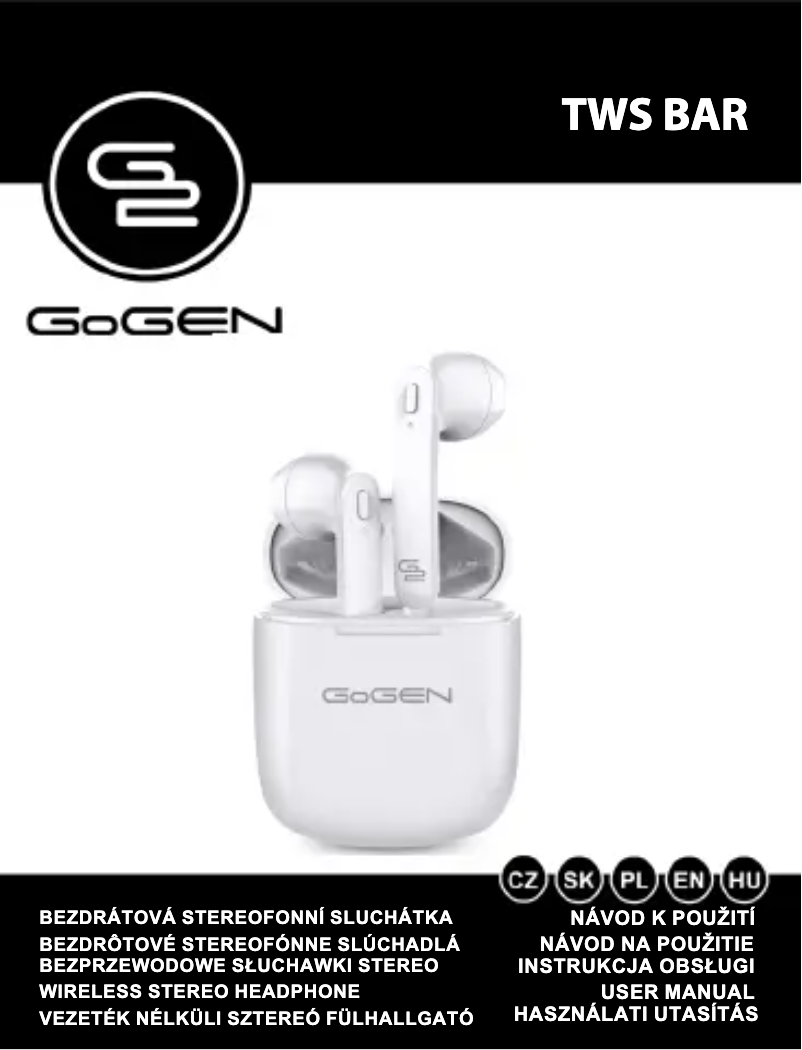 Página nº 1 - Manual de usuario GoGen TWS  BAR