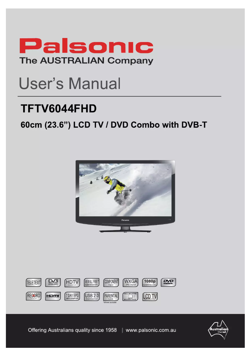 Imagen de la primera página del manual del dispositivo TFTV6044FHD