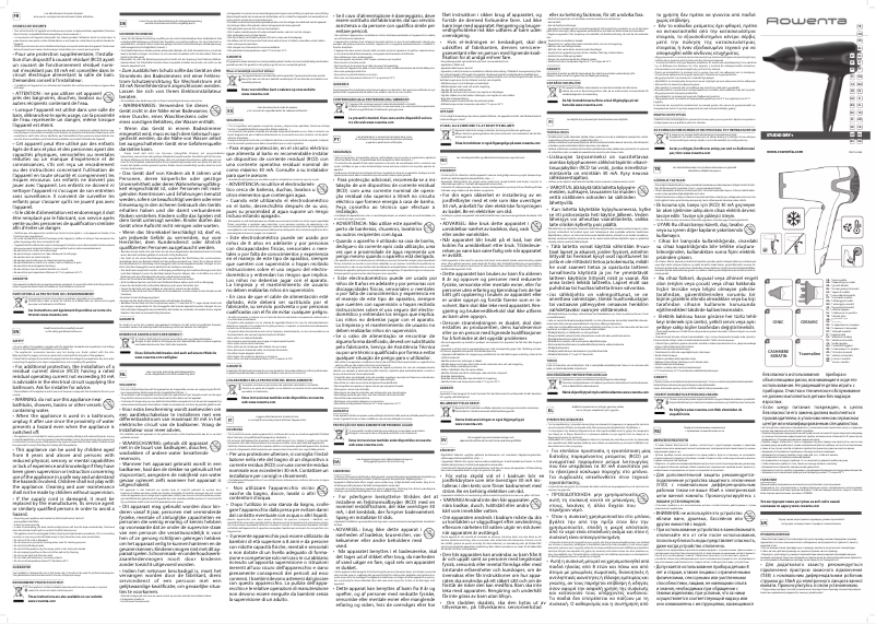 Imagen de la primera página del manual del dispositivo Studio Dry XL EFFIWATTS