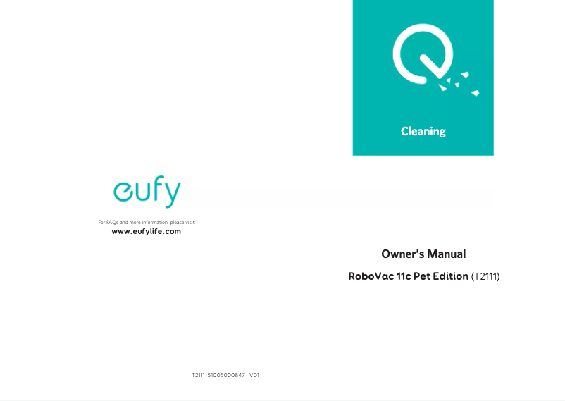 Página 1 del manual Manual de usuario Eufy RoboVac 11c Pet Edition 