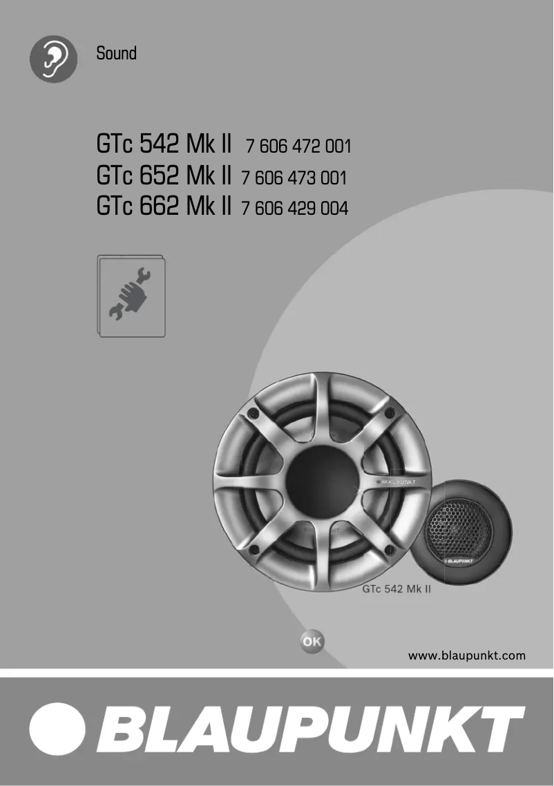 Página 1 del manual Manual de usuario Blaupunkt GTc 662 Mk II